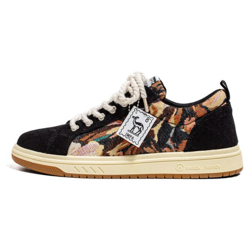 Stylische Low-Top-Sneaker mit Vintage-Print - Henri