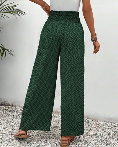 Hose mit weitem Bein und geometrischem Print