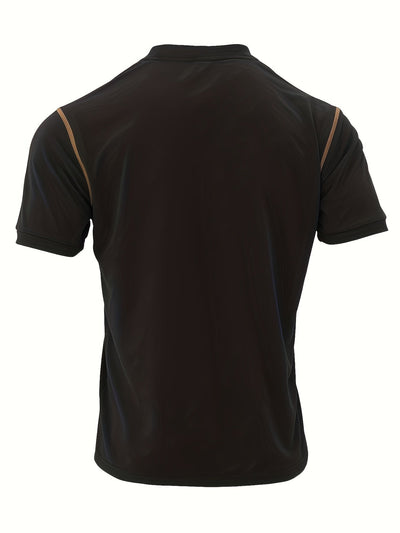 Herren Sportshirt mit Brusttasche und Streifenmuster