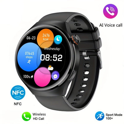 Herren NFC Smartwatch in Schwarz