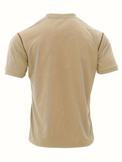 Herren Sportshirt mit Brusttasche und Streifenmuster