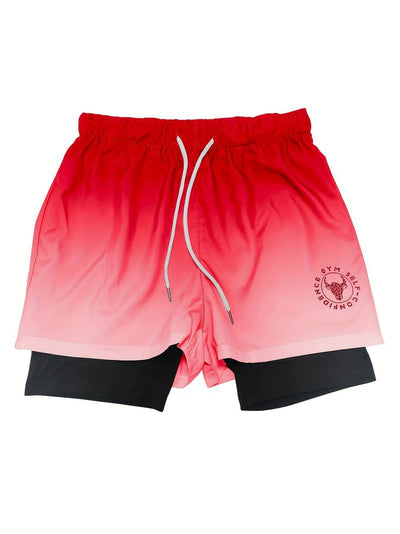 Alexander – 2-in-1-doppelschicht-ombre-shorts für herren