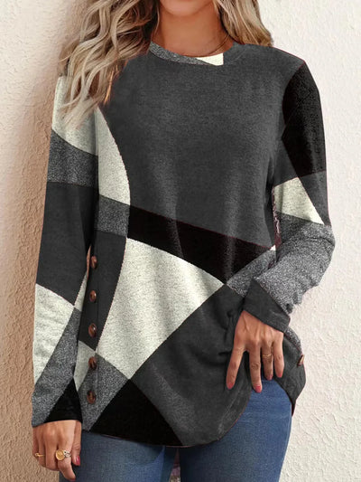 Geometrische winterblouse