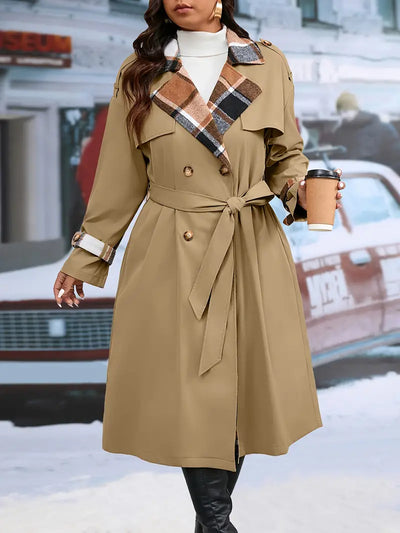 Trenchcoat mit Gürtel in Übergröße für saisonale Mode