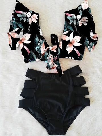 Mia Florales Rüschen-Bikini-Set