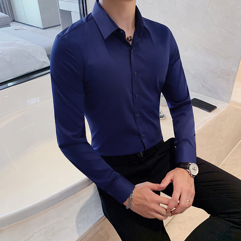 Elegantes Herren Business-Hemd mit Slim-Fit Passform und Kentkragen