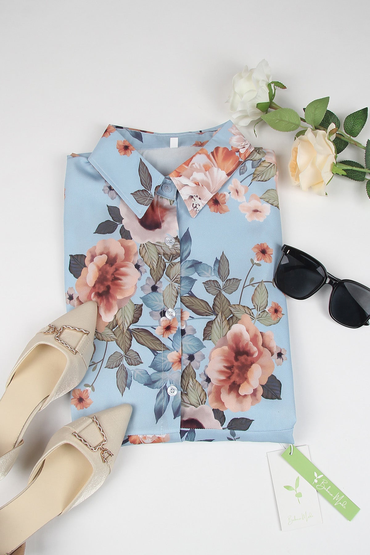 FloralBreeze Midi-Wickelkleid