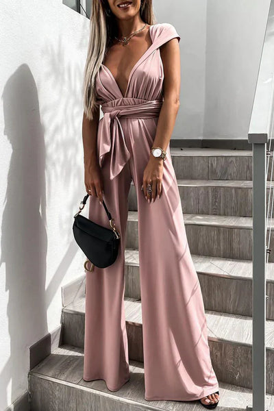 Diana - Lockere Jumpsuits mit Neckholder-Ausschnitt und schlichter Straßenbandage