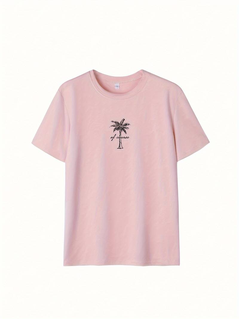 Isabella – t-shirt mit kokosnussbaum-print für frühling und sommer