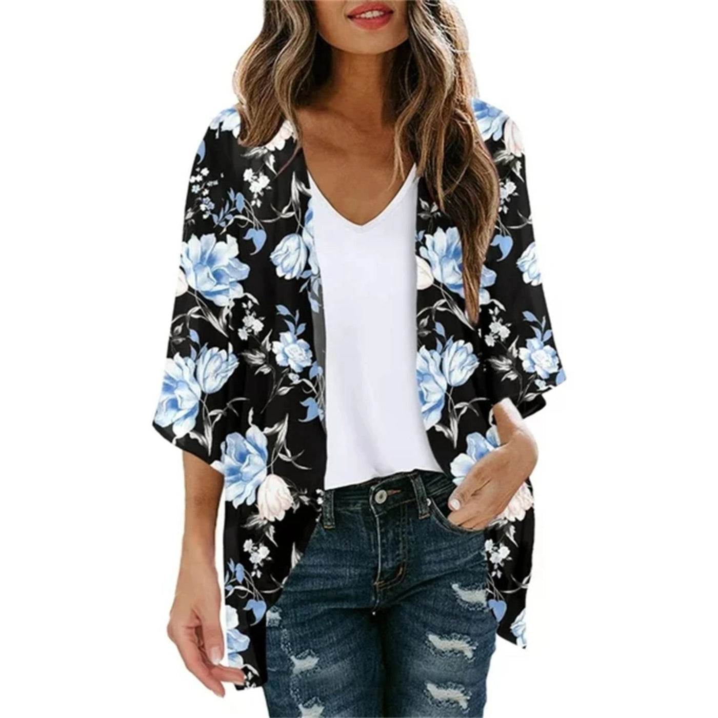 MODA rode eenvoudige ademende lange zomer blouse