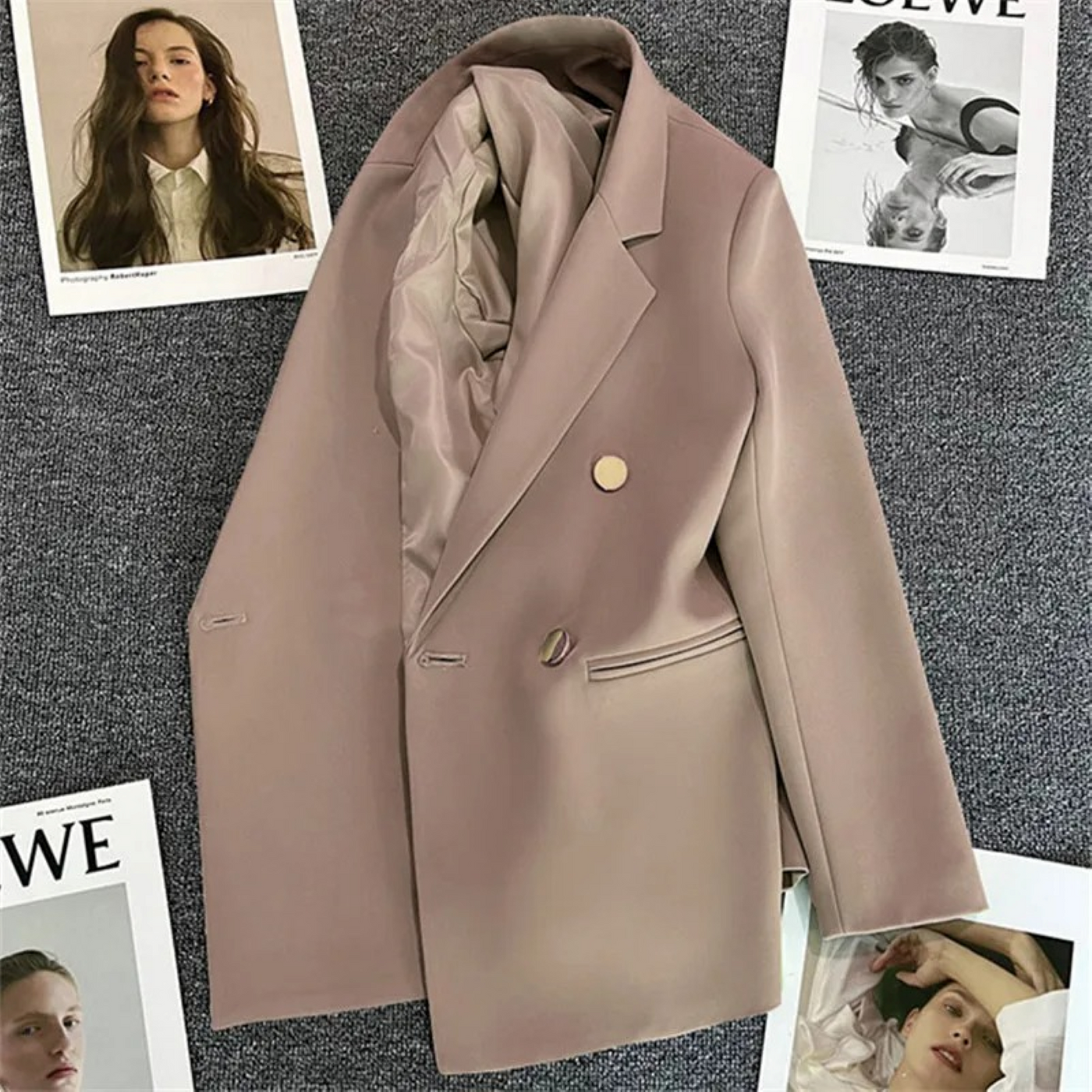 MODA Effen kleur elegante Koreaanse casual dames blazer