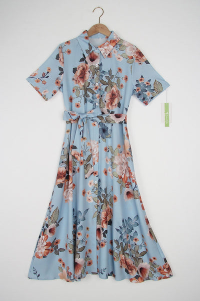 FloralBreeze Midi-Wickelkleid