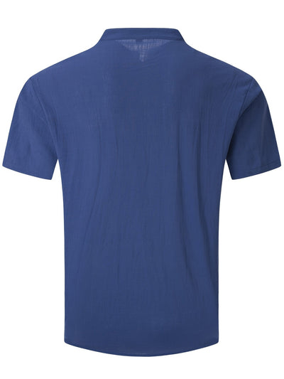 Blaues Henley-Shirt für Herren - Mark