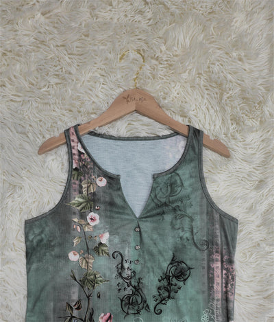 PureWear® - Aquarell-Blume ärmelloses Tank-Top