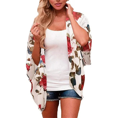 MODA rode eenvoudige ademende lange zomer blouse