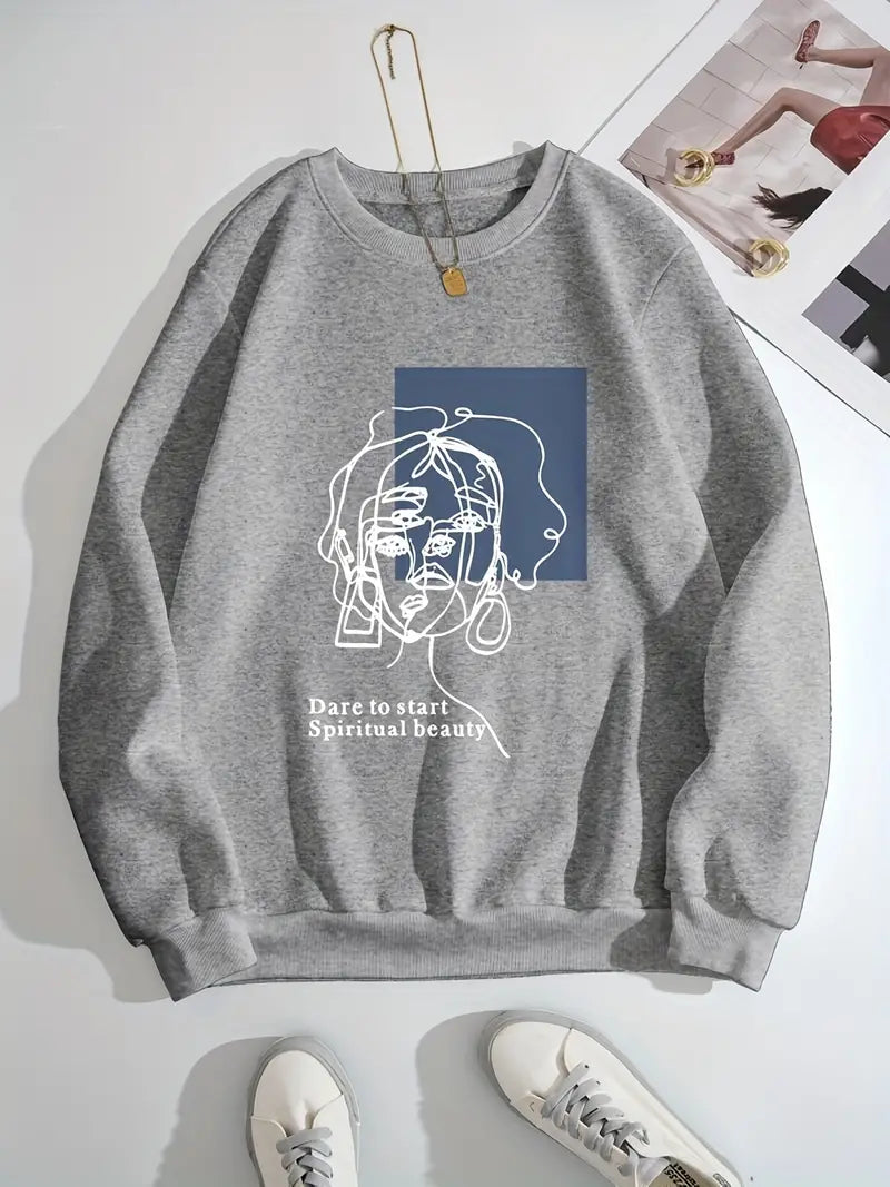 Cartoon Meisjesfiguur Hoodie