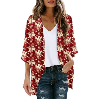 MODA roze fleece lange zomer blouse met bloemenprint