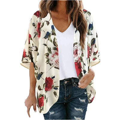 MODA rode eenvoudige ademende lange zomer blouse