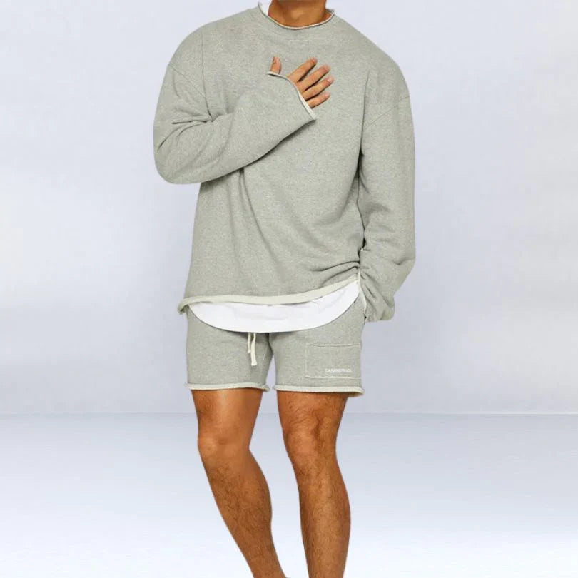 Vasco - Herren Set aus bequemem Sweatshirt und Shorts