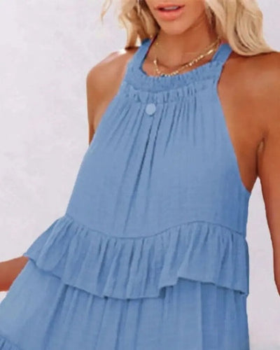 Brenda -Layered Ruffle Casual Swing Kleid