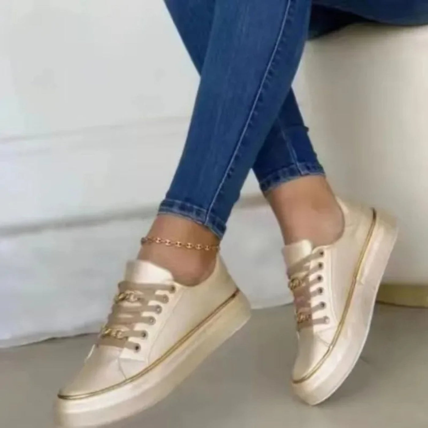 MODA basic kleur gevulkaniseerd dikke zool canvas schoenen