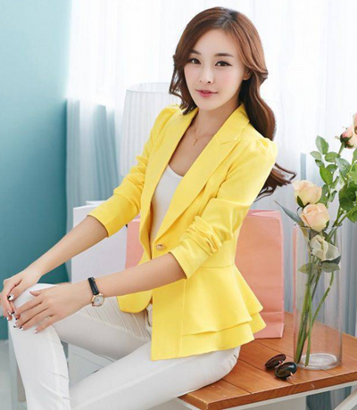 MODA Formele pofmouw, elegante dames blazer