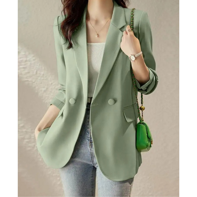 MODA Casual revers, solide werkoutfit dames blazer