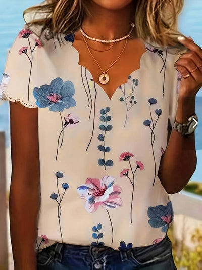 Jennifer – bluse mit blumendruck für den frühling