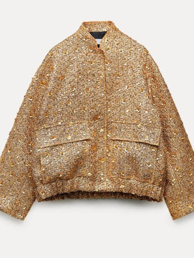 Heavenly - Jacke aus goldenem Tweed