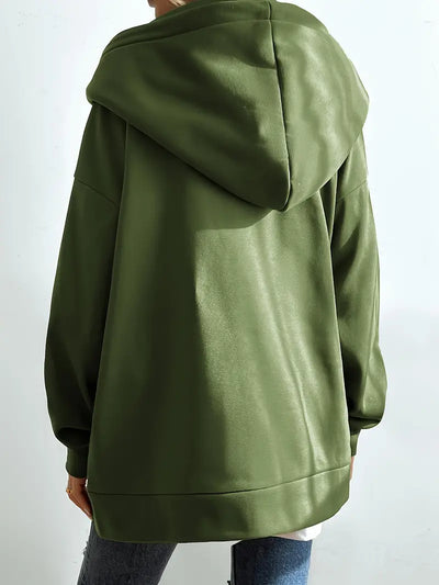 Hoodie met lange mouwen en koord