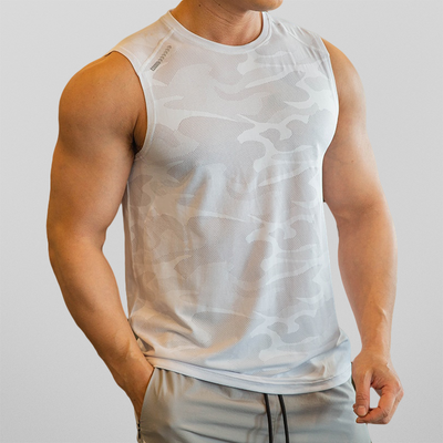 Derek - Grünes Camouflage-Tanktop für Herren