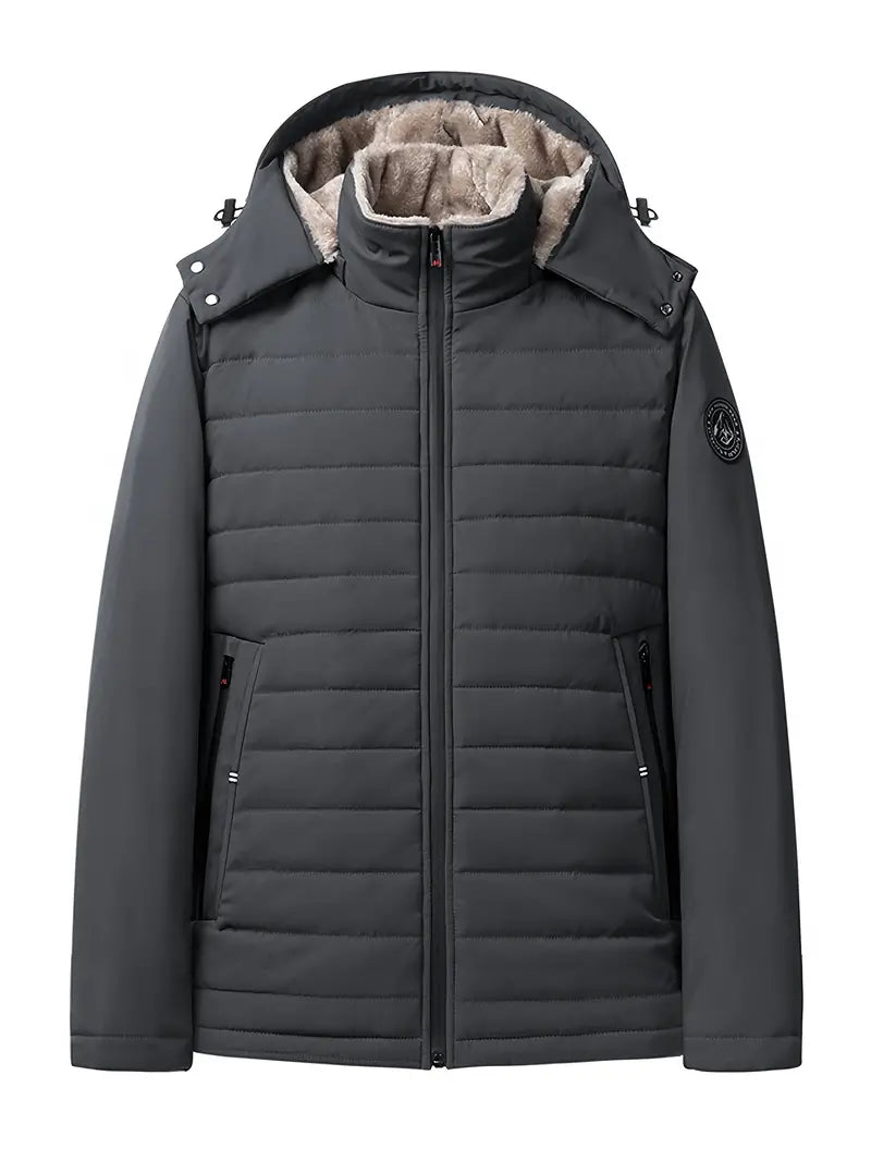 Eli – stylische winterjacke für herren – warme, wattierte leecejacke mit kapuze