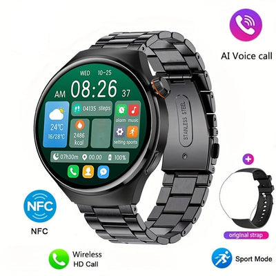 Herren NFC Smartwatch in Schwarz