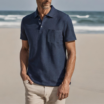 Floris | Luxe linnen poloshirt