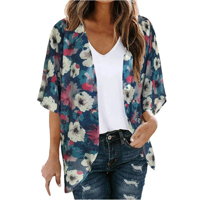 MODA rode eenvoudige ademende lange zomer blouse