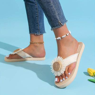 Leli - Wunderschöne Boho-Sandalen mit Blume