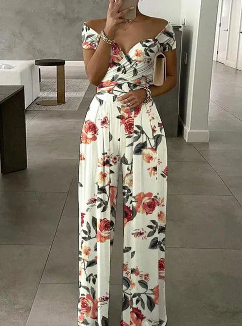 Rianna - Lässiger bedruckter Jumpsuit mit weitem Bein