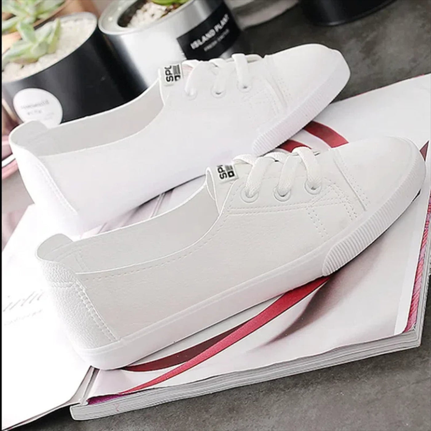 MODA koreaans ontwerp witte canvas schoenen