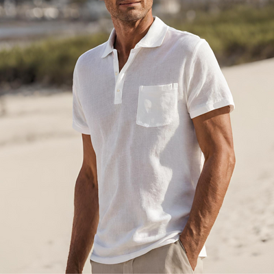 Floris | Luxe linnen poloshirt