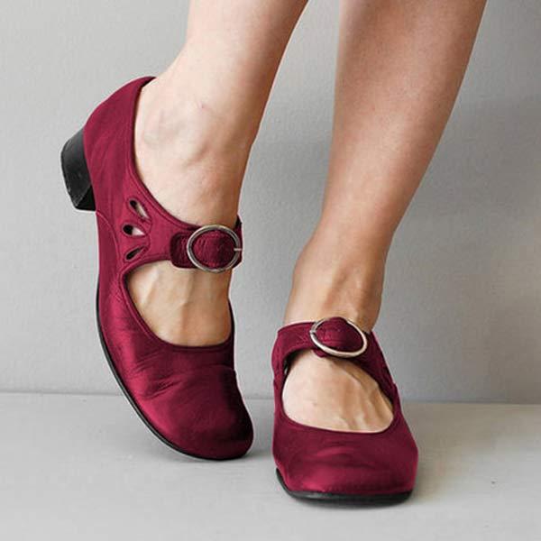 Amey - Vintage Schuhe mit runder Zehe