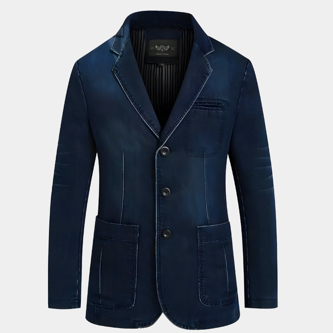 Lio - Klassischer Blazer mit Denim-Design