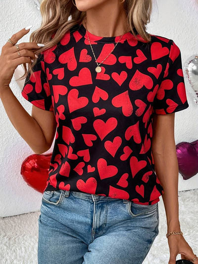 Amelia – t-shirt mit liebesdruck für frühling und sommer