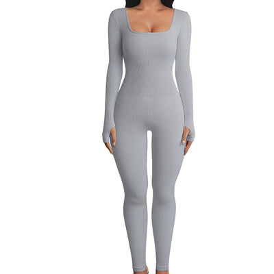 Figurbetontes Bodycon-Jumpsuit - Ausschnitt & Struktur