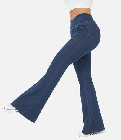 Juul™ | Elastische Flair-Jeans mit hoher Taille