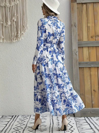 Lily – boho-urlaubs-midikleid mit langen armeln