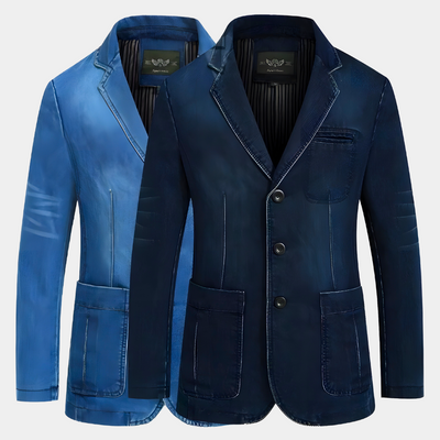 Lio - Klassischer Blazer mit Denim-Design