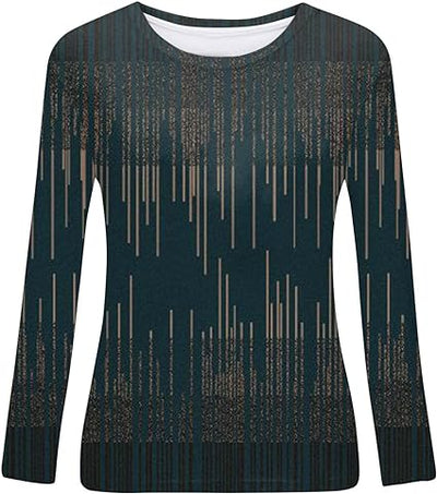 Élise Fauve® - Groen Dames Artistry-Print Tee