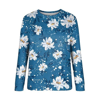 Élise Fauve® - Witte Bloemen Dames Artie-Print T-shirt