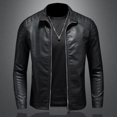 Stylische herren premium lederjacke