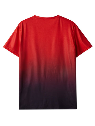 Graues Gradient V-Ausschnitt T-Shirt für Herren - Ben